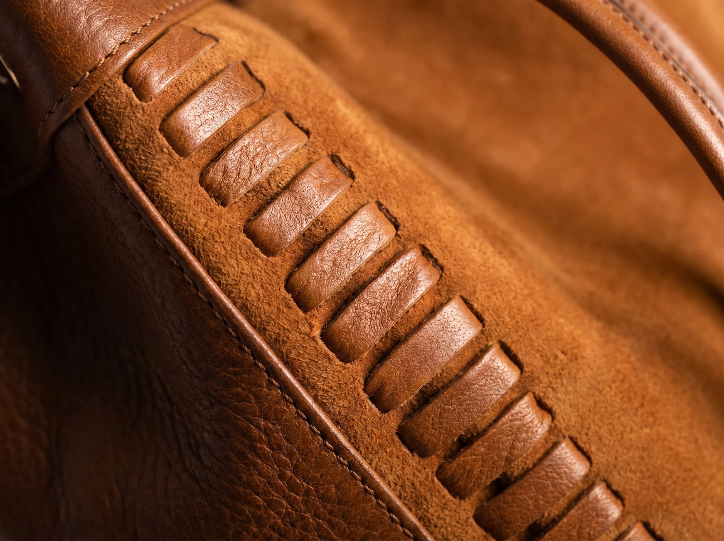 Cuir vachette pleine fleur tannage végétal du sac seau Altaï — geste d'atelier, Suki Paris